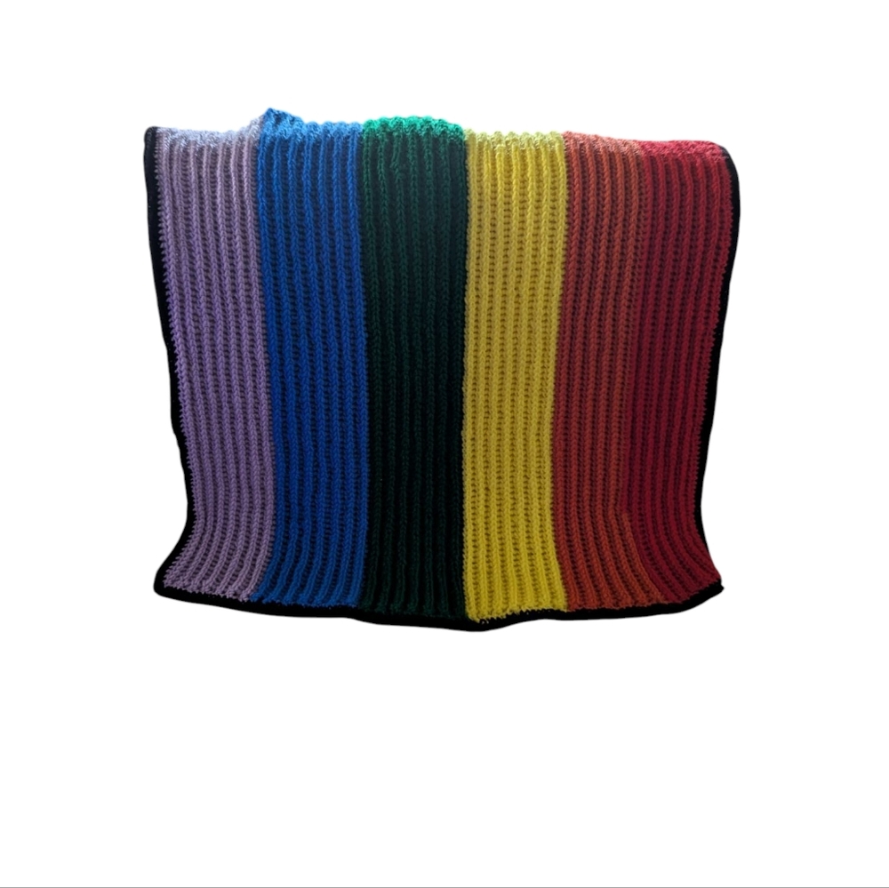 Handmade Crochet Pride Afghan